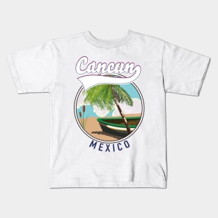 Cancun Mexico travel logo Kids T-Shirt